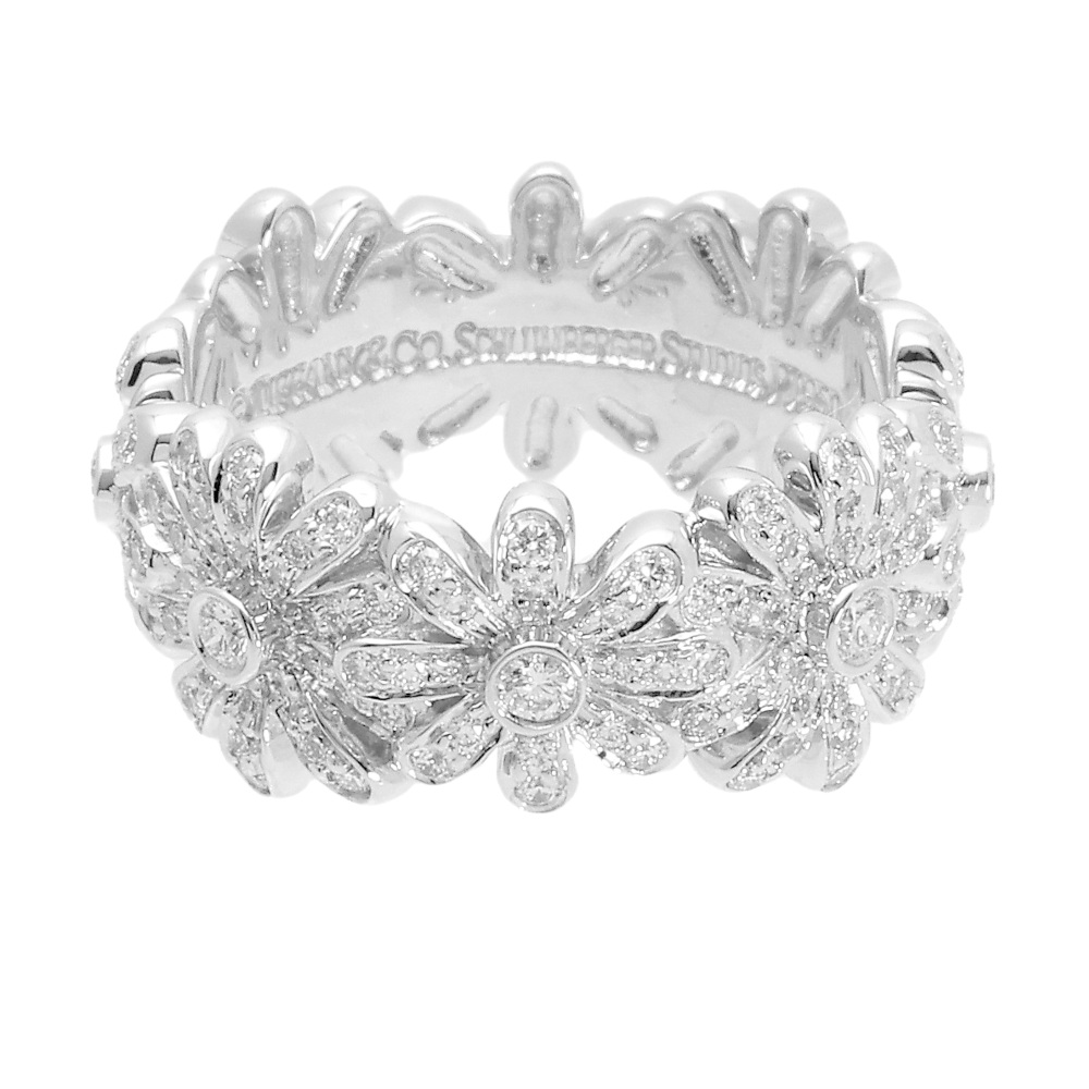 Tiffany & Co. Jean Schlumberger Rin Daisy Diamond Ring Platinum
