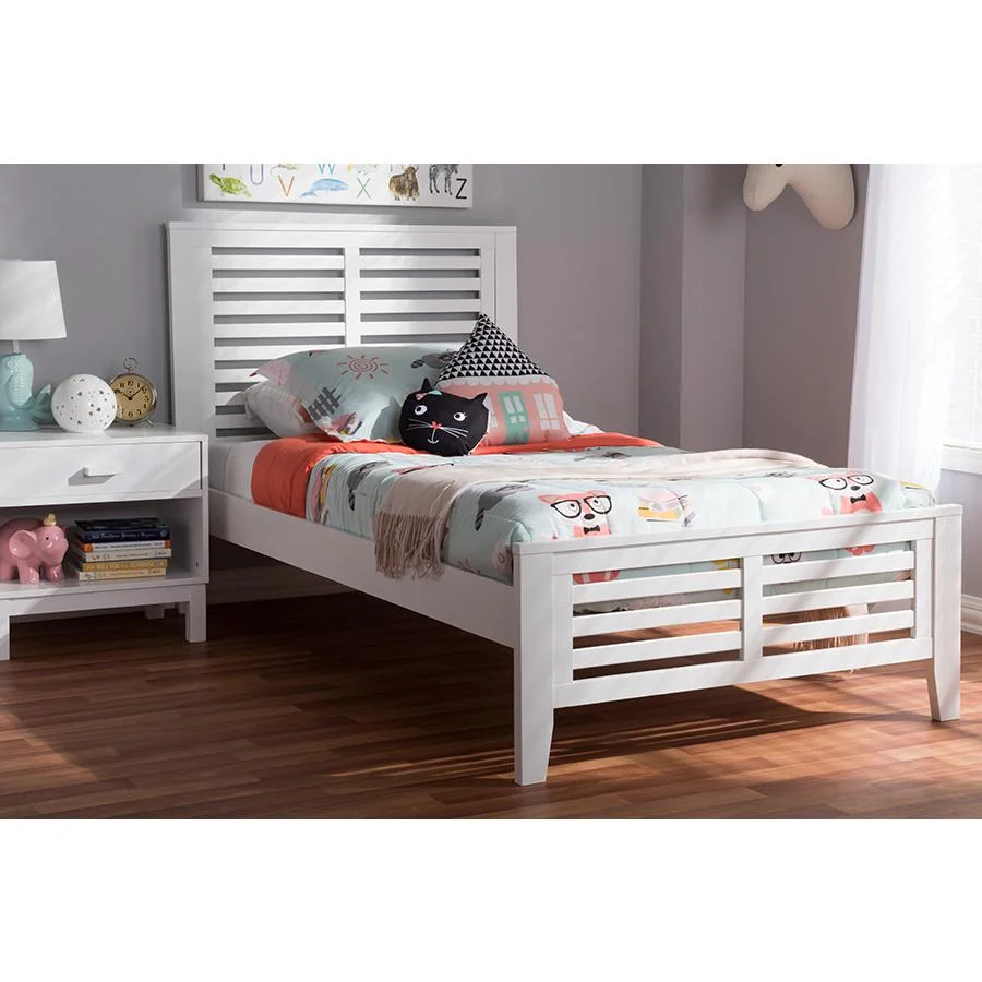 Baxton Studio Sedona Modern Classic Mission Style Wood Platform Bed, Twin, Multiple Finishes