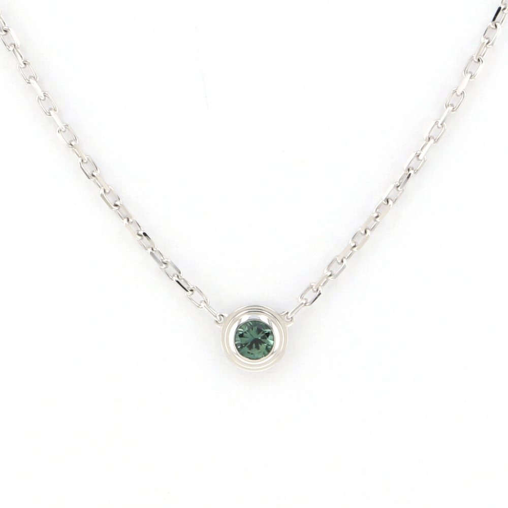 Cartier Damour (diamant Leger) Necklace 18K White Gold Sapphire