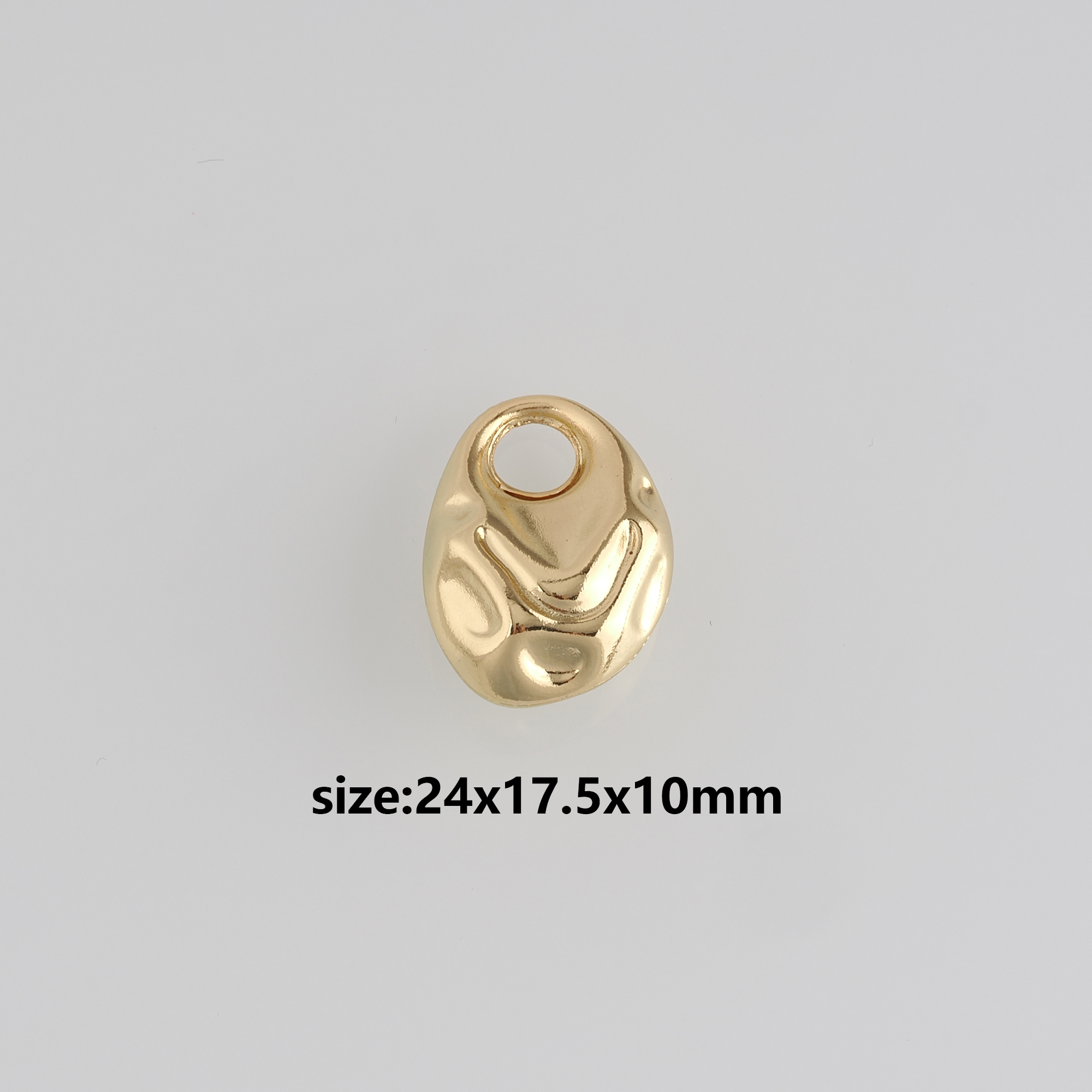 18K Gold Filled Geometric Pendant,Geometric Charm Earrings Necklace for DIY Jewelry Making Supply