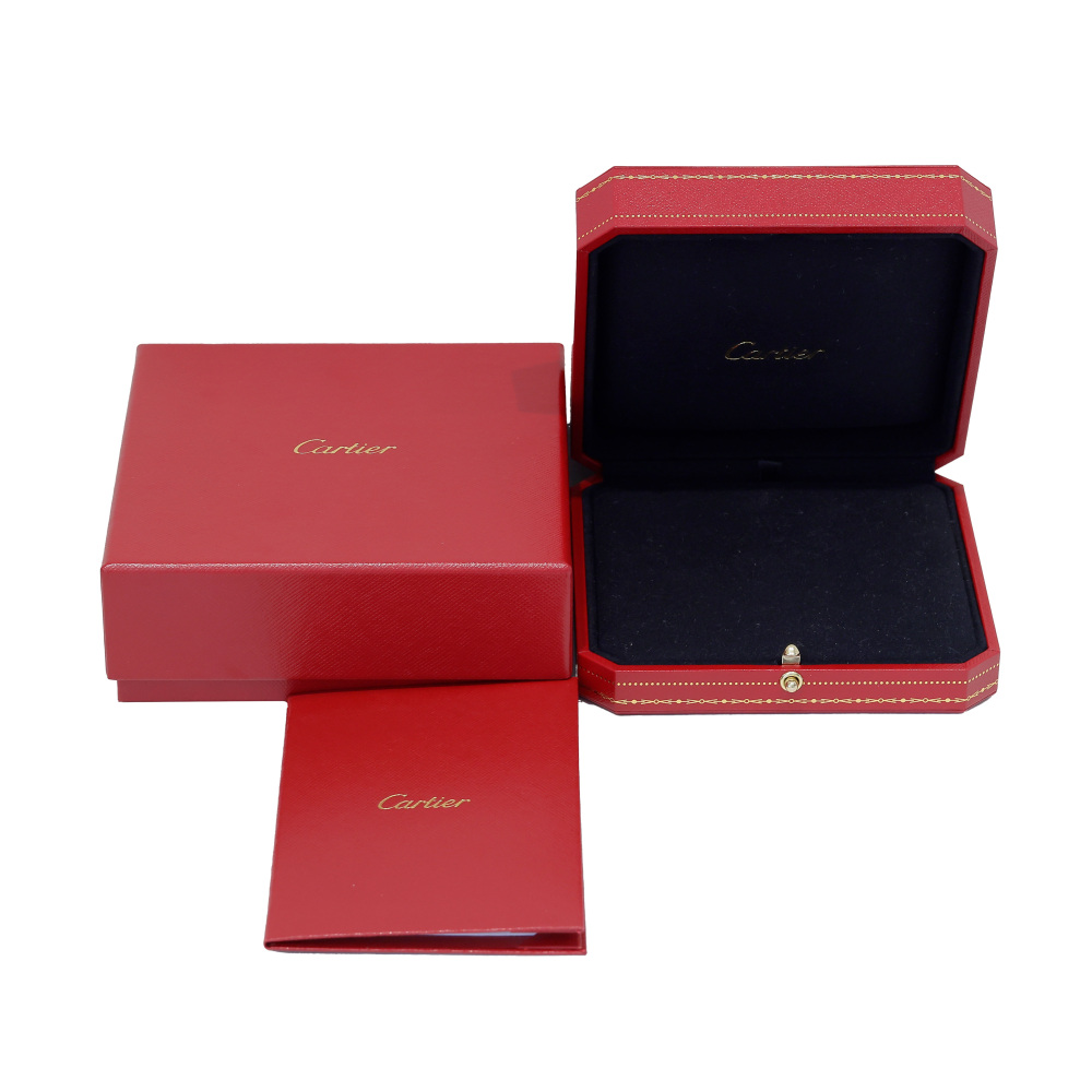 Cartier Double C Logo Necklace 18K Rose Gold Diamond B7219300