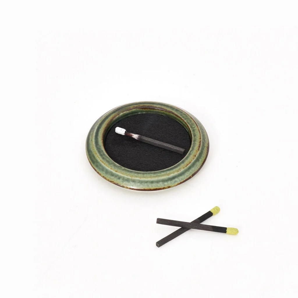 Round Seto Incense Tray