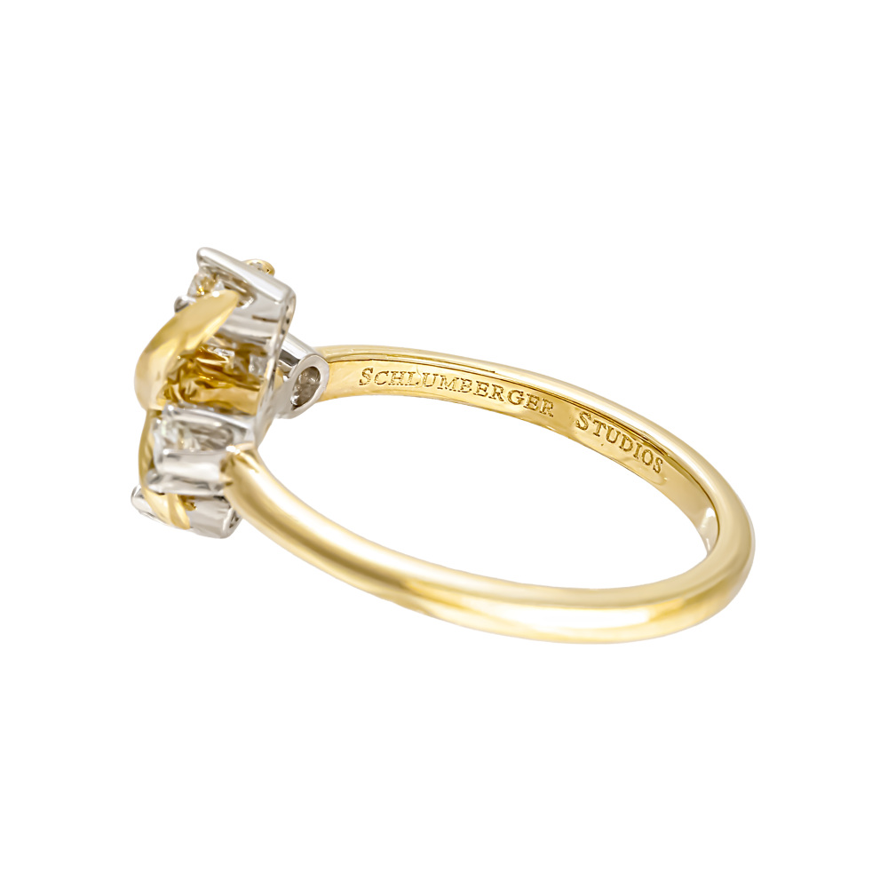 Tiffany & Co. Jean Schlumberger Rin Ring Platinum & 18K Yellow Gold Diamond