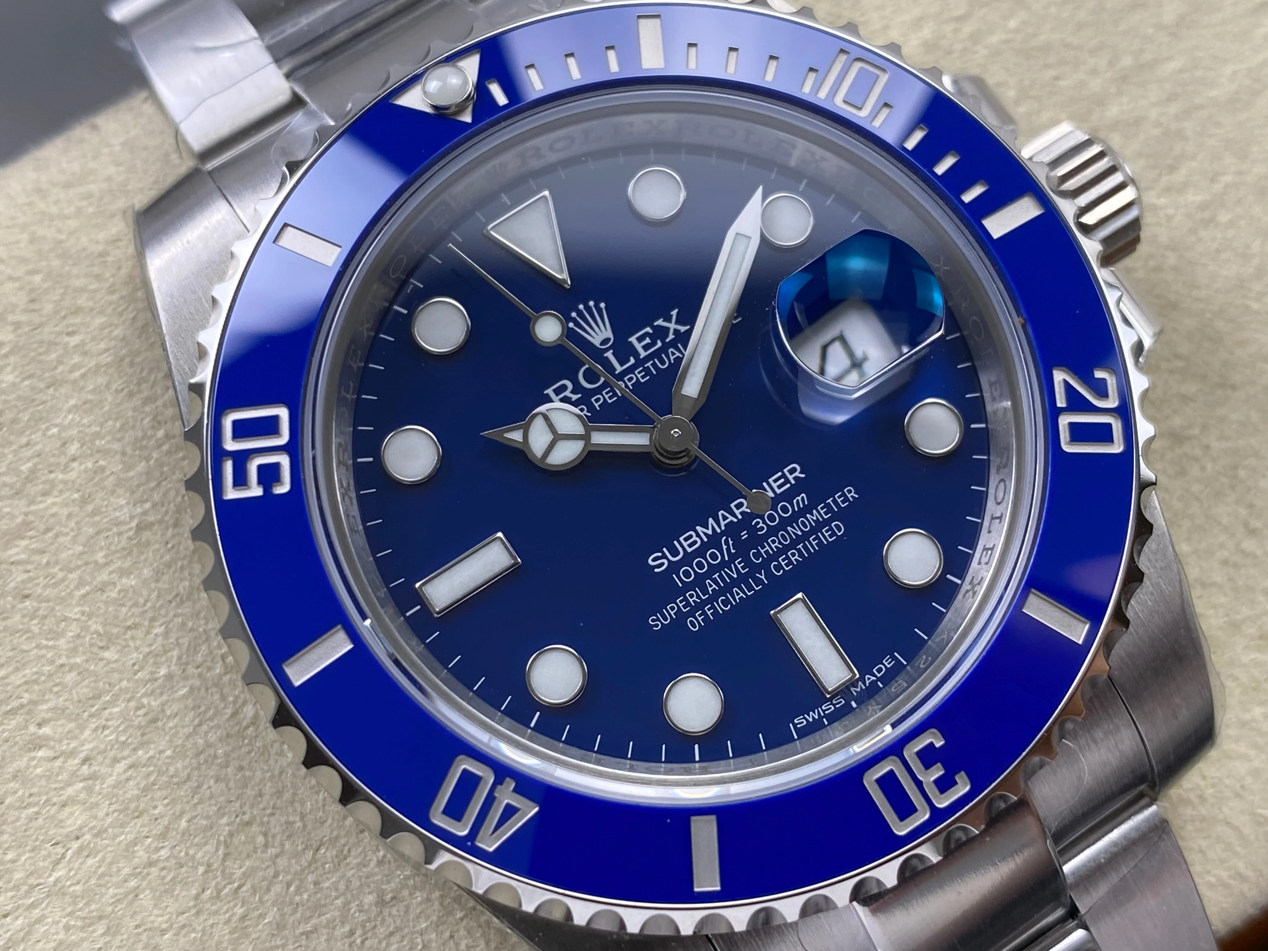 Rolex Submariner Date  Blue Ceramic Blue Dial