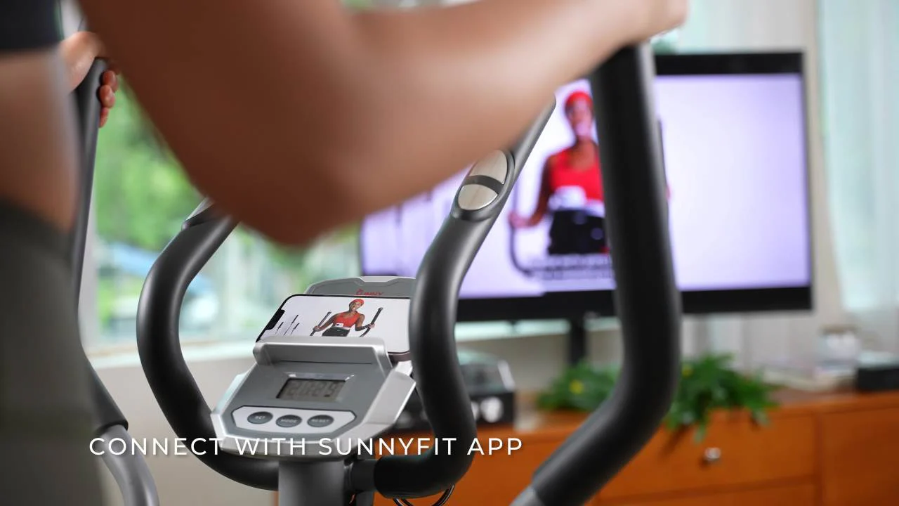 Sunny Health & Fitness SMART Essential Interactive Series Seated Elliptical w Free SunnyFit® App Membership - SF-E322004