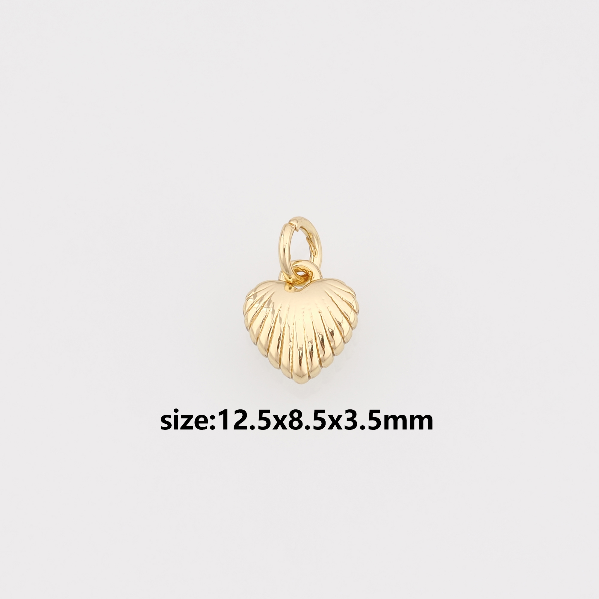18K Gold Filled Heart Pendant,Dainty Heart Charm Earrings Necklace for DIY Jewelry Making Supply