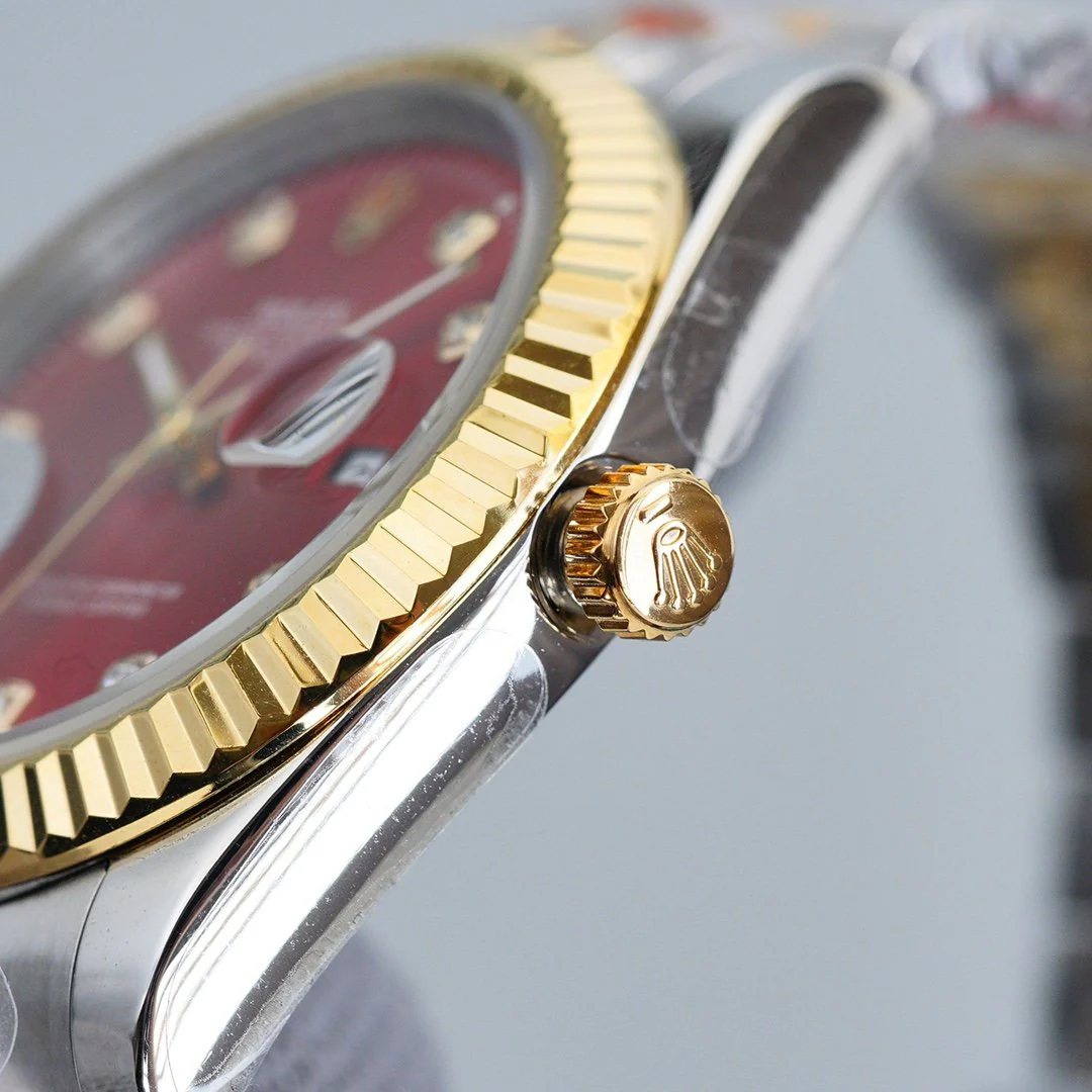 DATEJUST 41MM TWO-TONE RED DIAL JUBILEE BRACELET