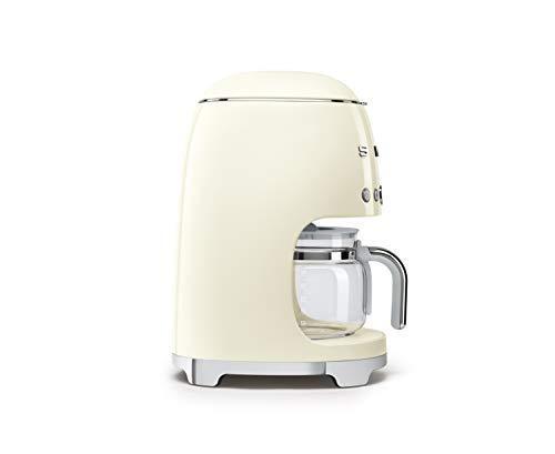 Smeg Retro Style Coffee Maker Machine, 17.3 x 12.8 x 11.3, Cream