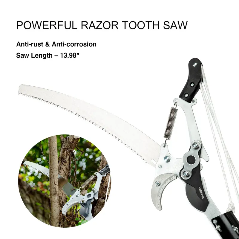 Ventool 120″ – 160” Telescoplc Tree Pruners, Heavy-duty Branch Cutters