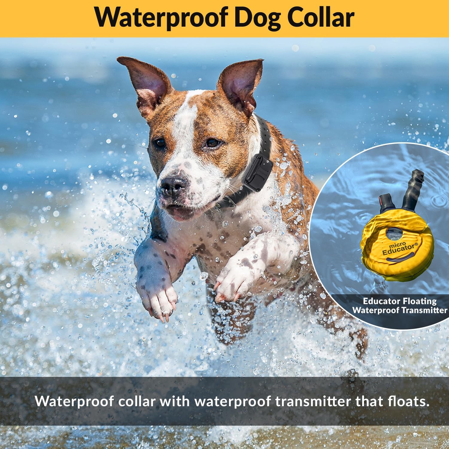 Humane Dog Training Collar with Remote, Features 100 Levels of Safe Stimulation, Tapping Sensation, Night Light, Waterproof, Rechargeable, 1 Mile 1 Dog, Black
