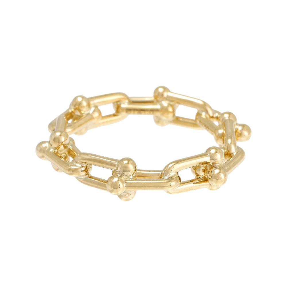 Tiffany & Co. Hardware Micro Link Ring 18K Yellow Gold 72667182