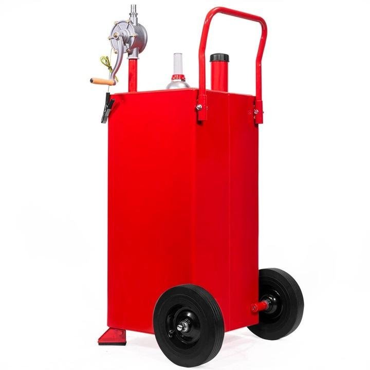 pro-30 Gallon Gas Fuel Diesel Transfer Tank Container w/ Rotary Pump Auto