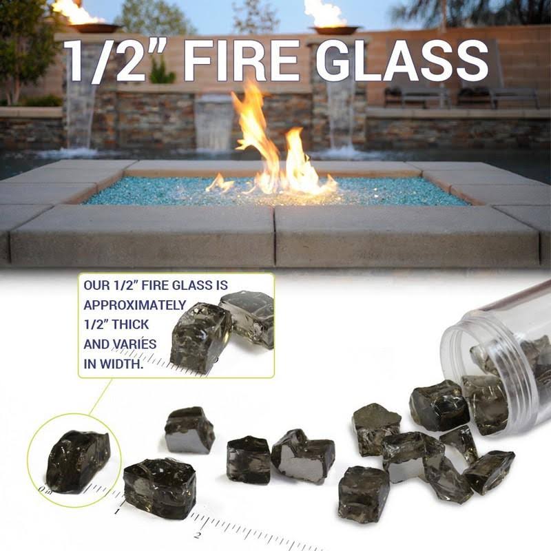 American Fire Glass 1/2x22 Copper Reflective Fire Glass 10 lb Jar