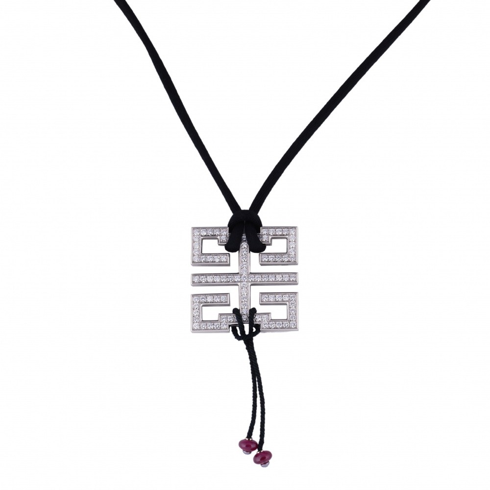 Cartier Wish Knot Dragon Necklace 18K White Gold Diamond N3013700