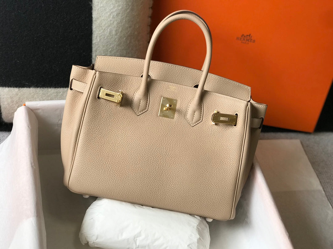 Hermes Birkin 35Cm Beige Togo Leather Gold Hardware