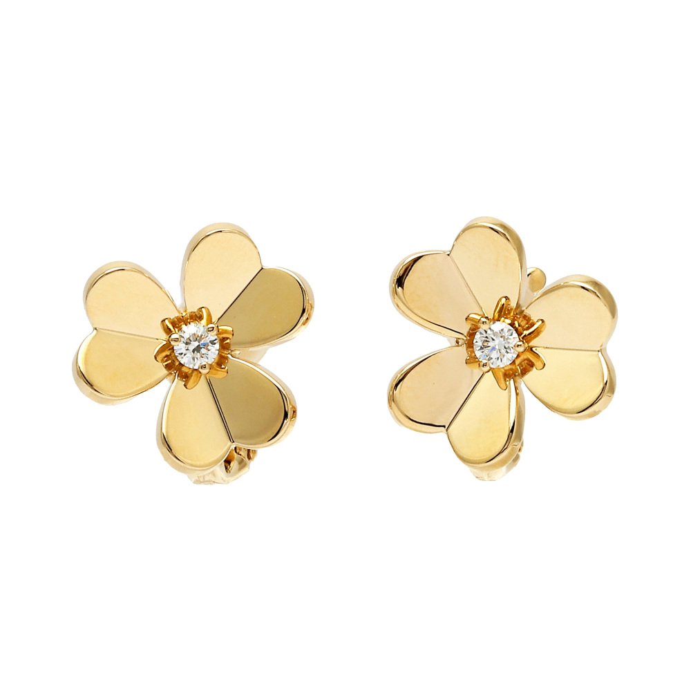 Van Cleef & Arpels Frivole Earrings 18K Yellow Gold VCARB65700