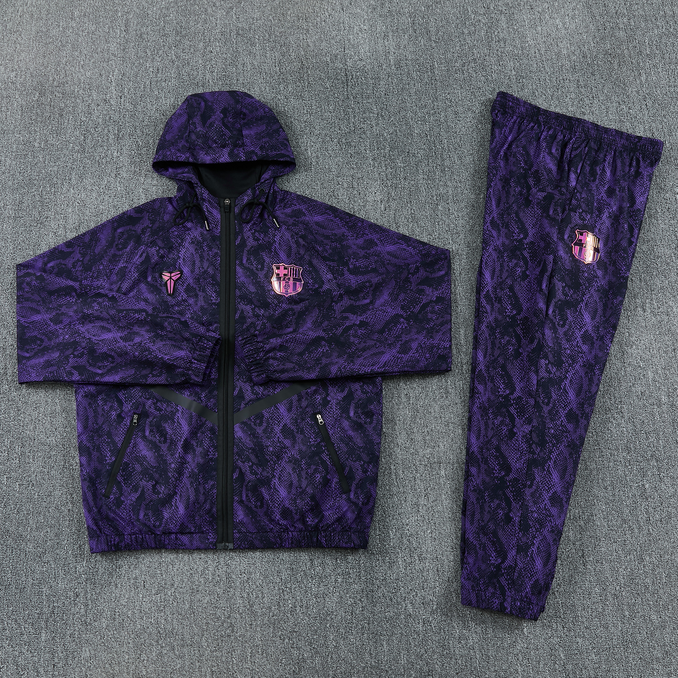 Barcelona 26/27 Taining Suit Full Zipper Windbreaker Hoodie
