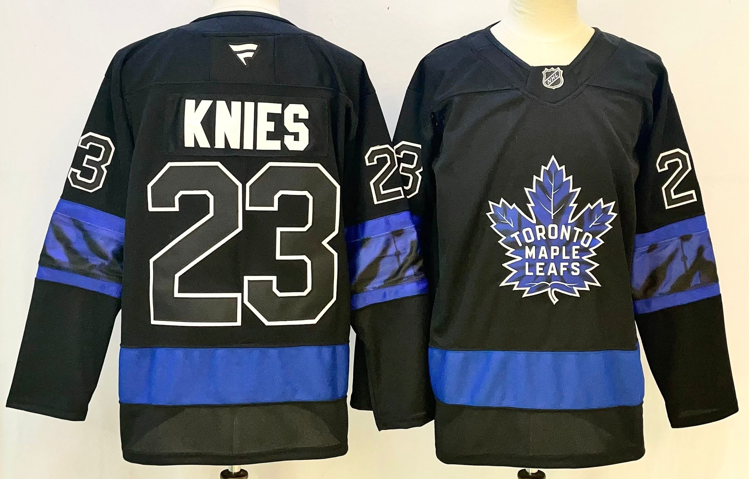 Men's Toronto Maple Leafs Matthew Knies #23 Fanatics Black Player Jersey