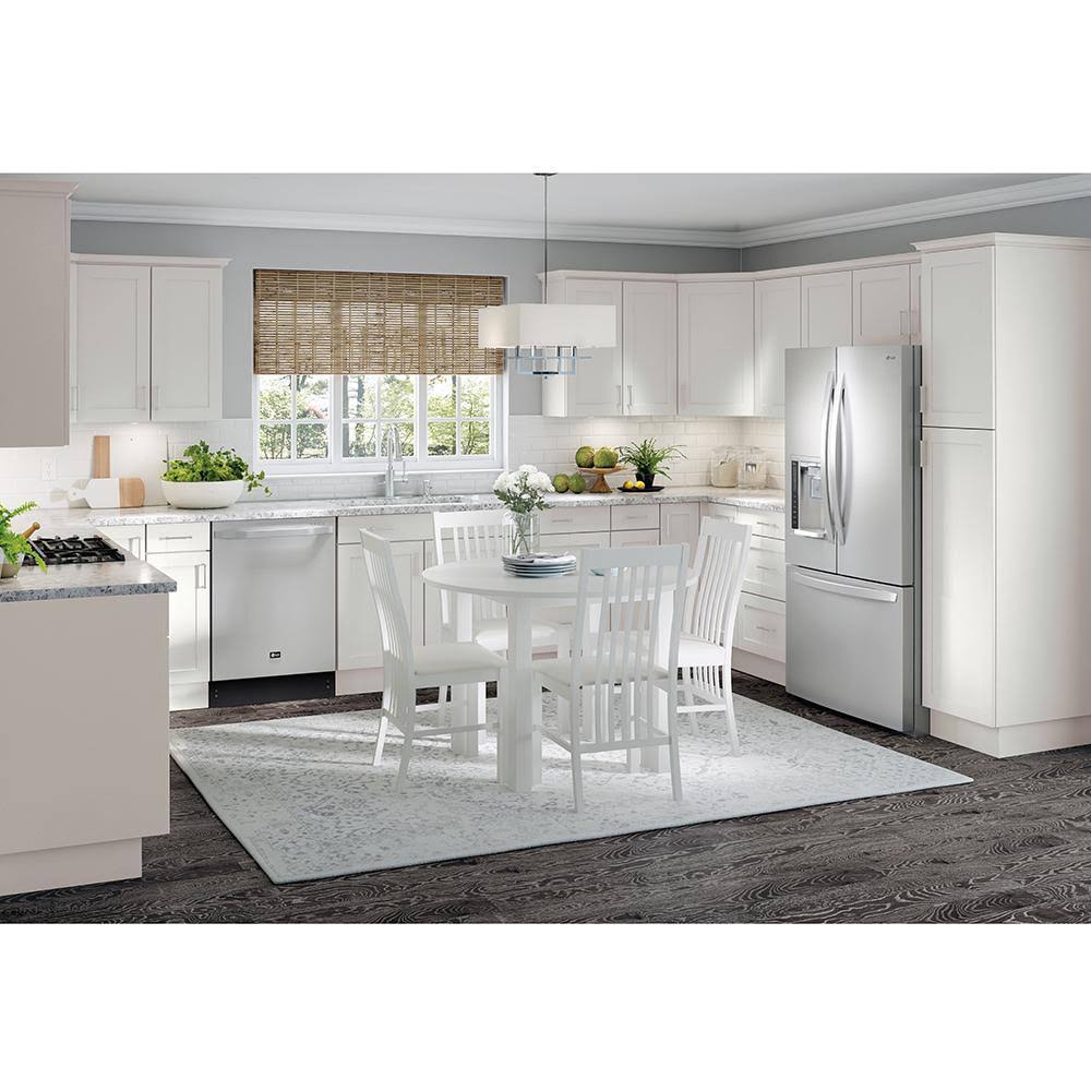 Hampton Bay Cambridge Shaker Assembled 12x42x12.5 in. Wall Cabinet with 1 Soft Close Door in White