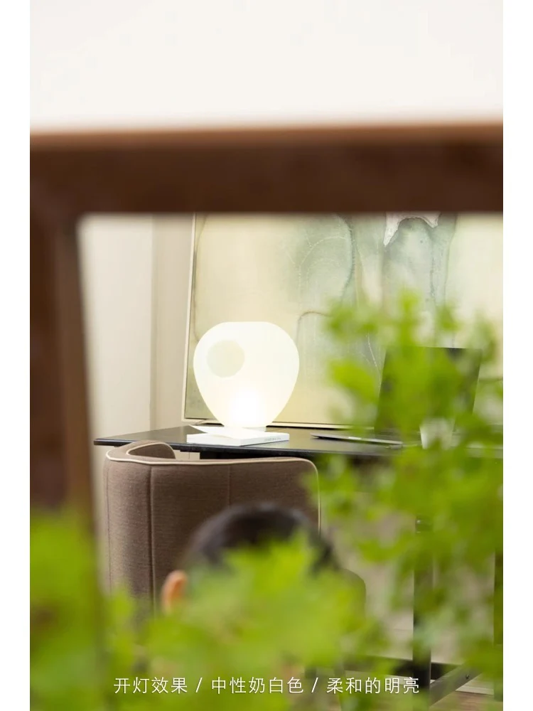 LA037 - Tiffany Blue Frosted Glass Table Lamp Vase Decoration Bedroom Bedside Night Light Ambience