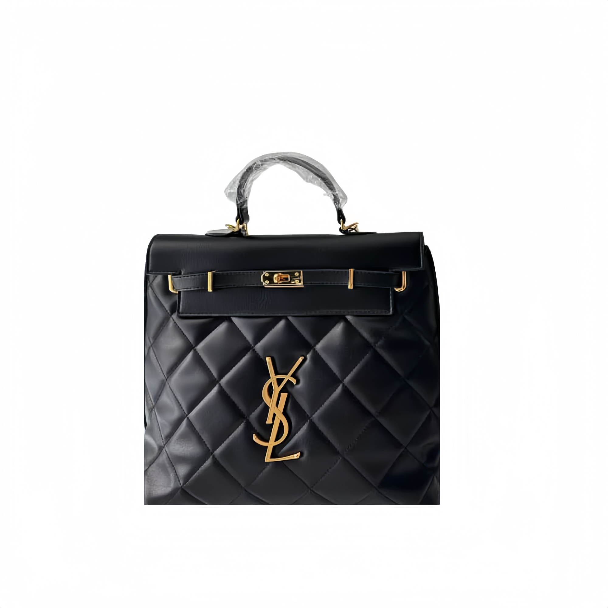 Saint Laurent Leather Backpack Black 30Cm