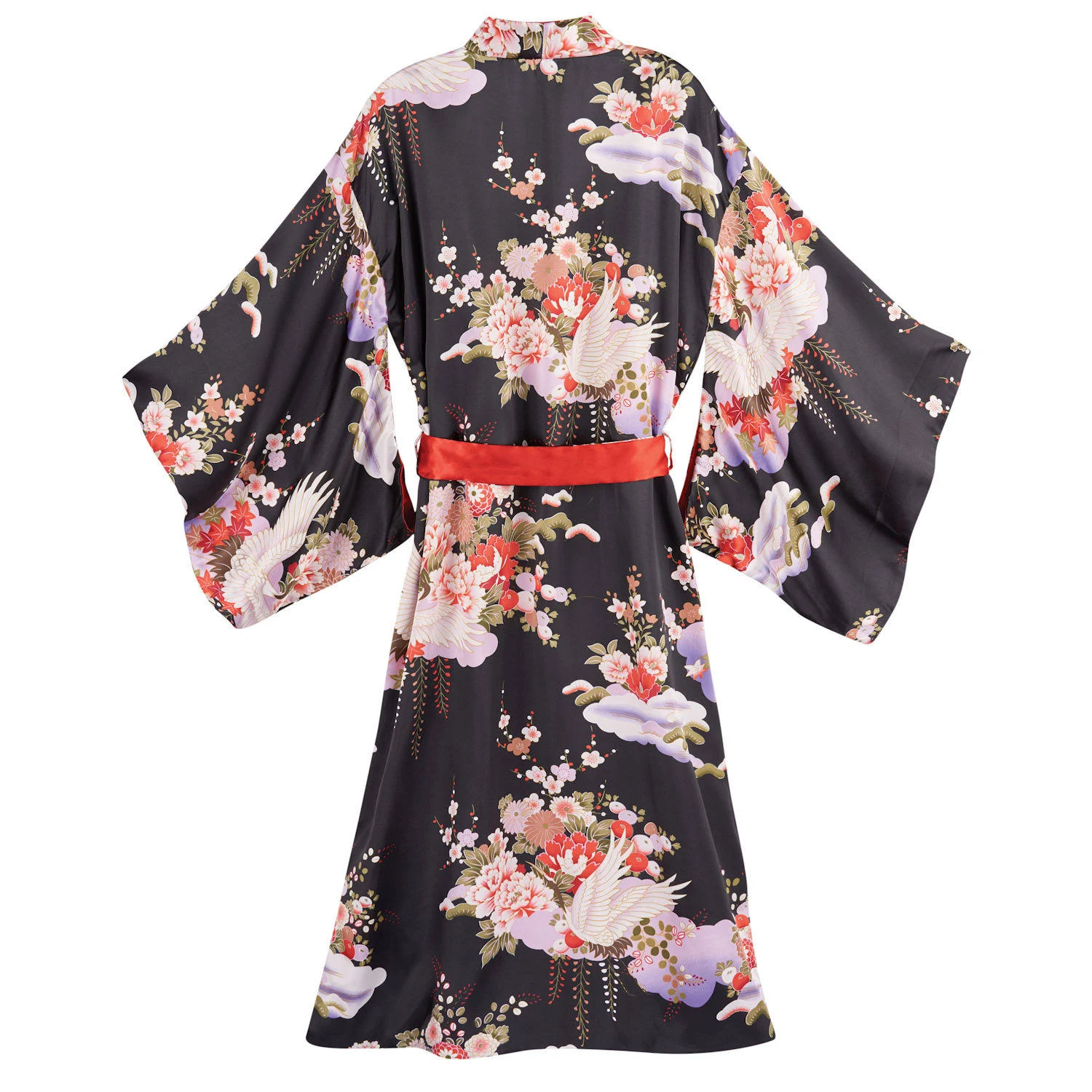 La Cera Satin Kimono Robe - 2x