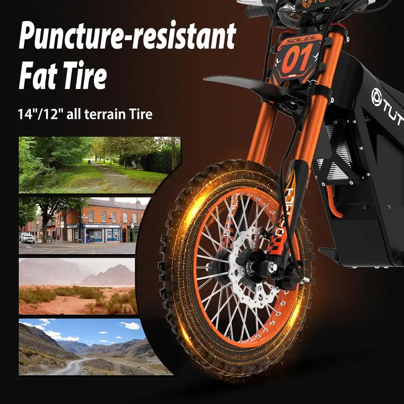 Youth & Adult Electric Dirt Bike – 48V 21Ah Removable Battery, Off-Road Capable