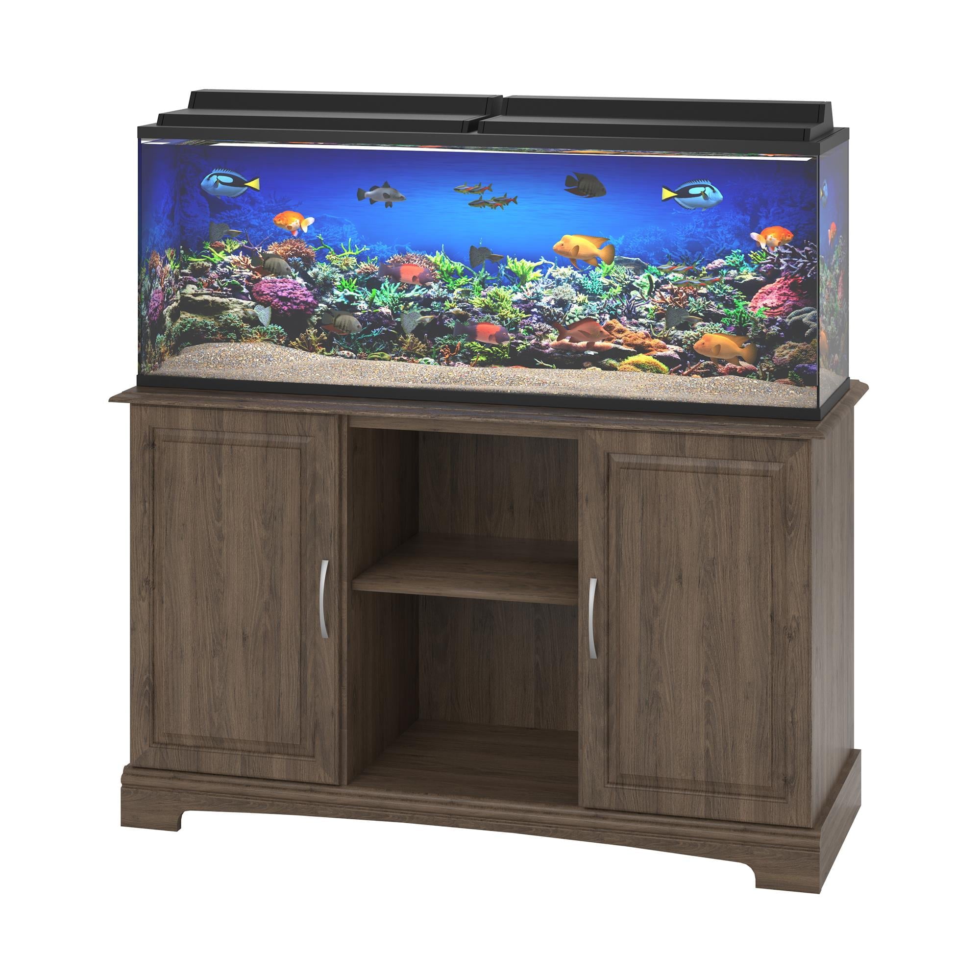 Ameriwood Home Alta Vista 50 – 75 Gallon Aquarium Stand, Rustic Oak
