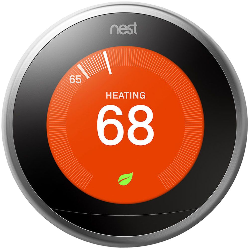 Google Nest Learning Smart Thermostat 3rd Generation, Stainless Steel