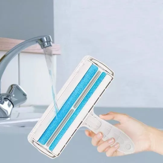 2 Way Pet Hair Remover Roller Removing Dog Cat Hair from Furniture Self Cleaning