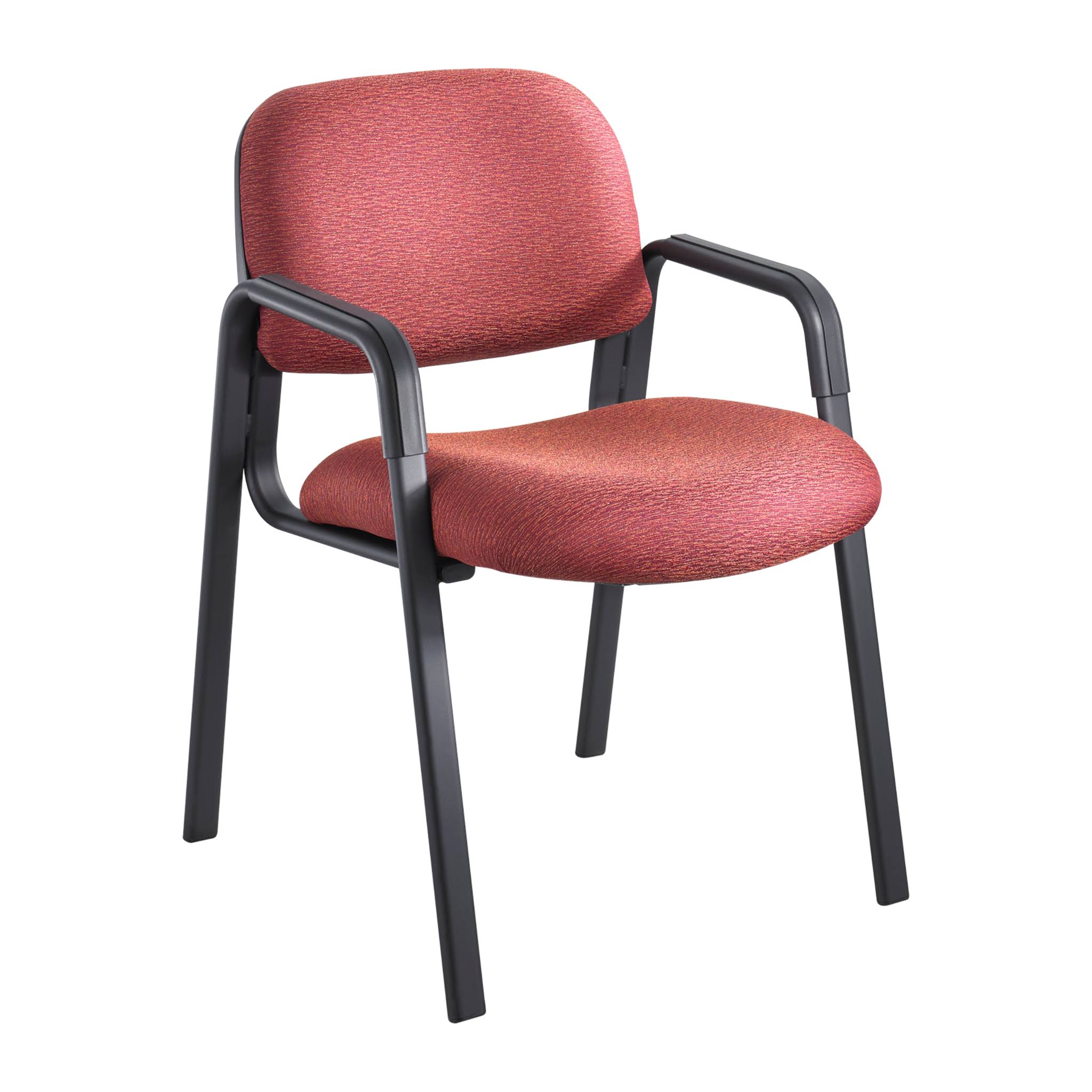 Safco Cava Urth Straight Leg Guest Chair - Black Vinyl