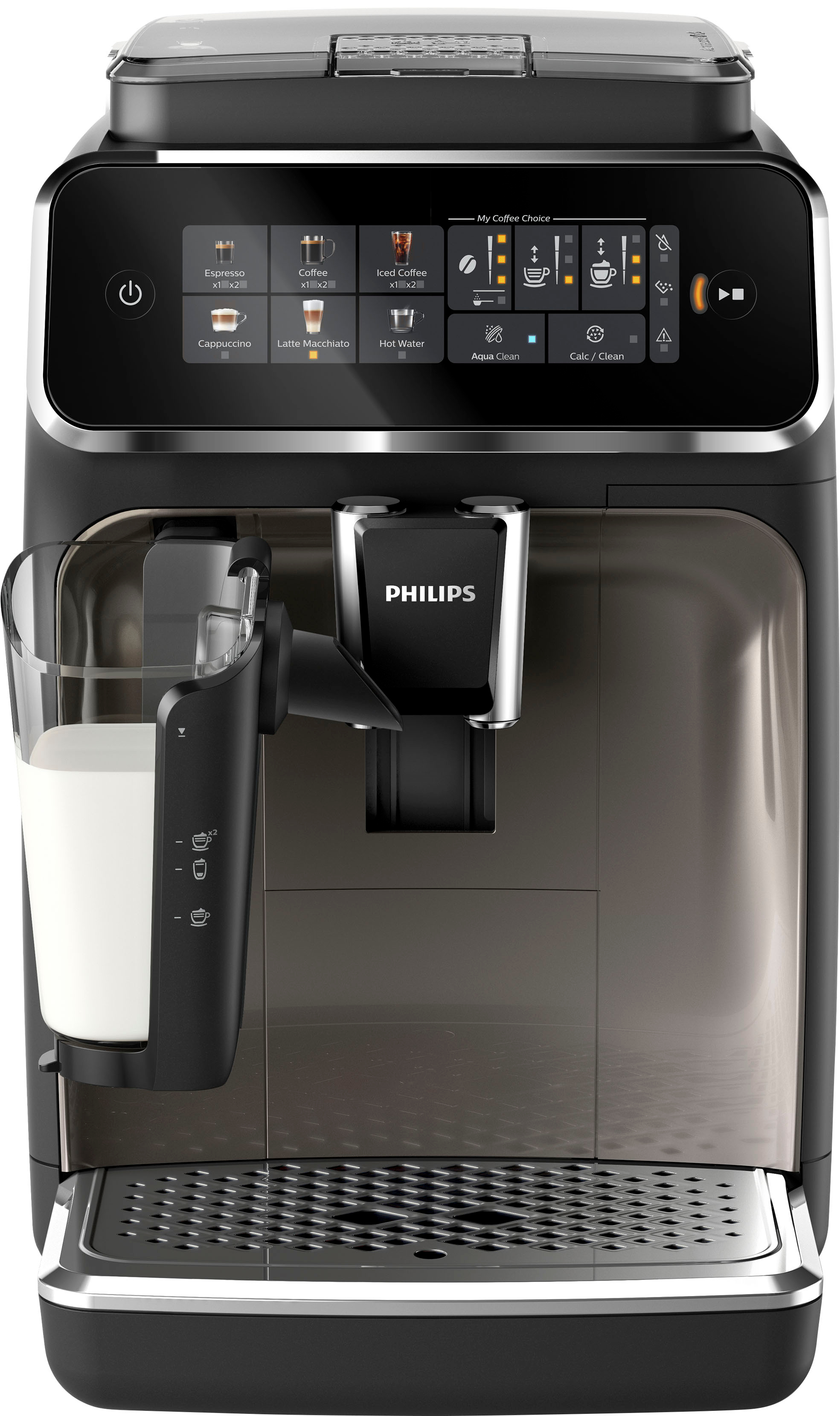 Philips 3300 Fully Automatic Espresso Machine with LatteGo Milk Frother - Silver