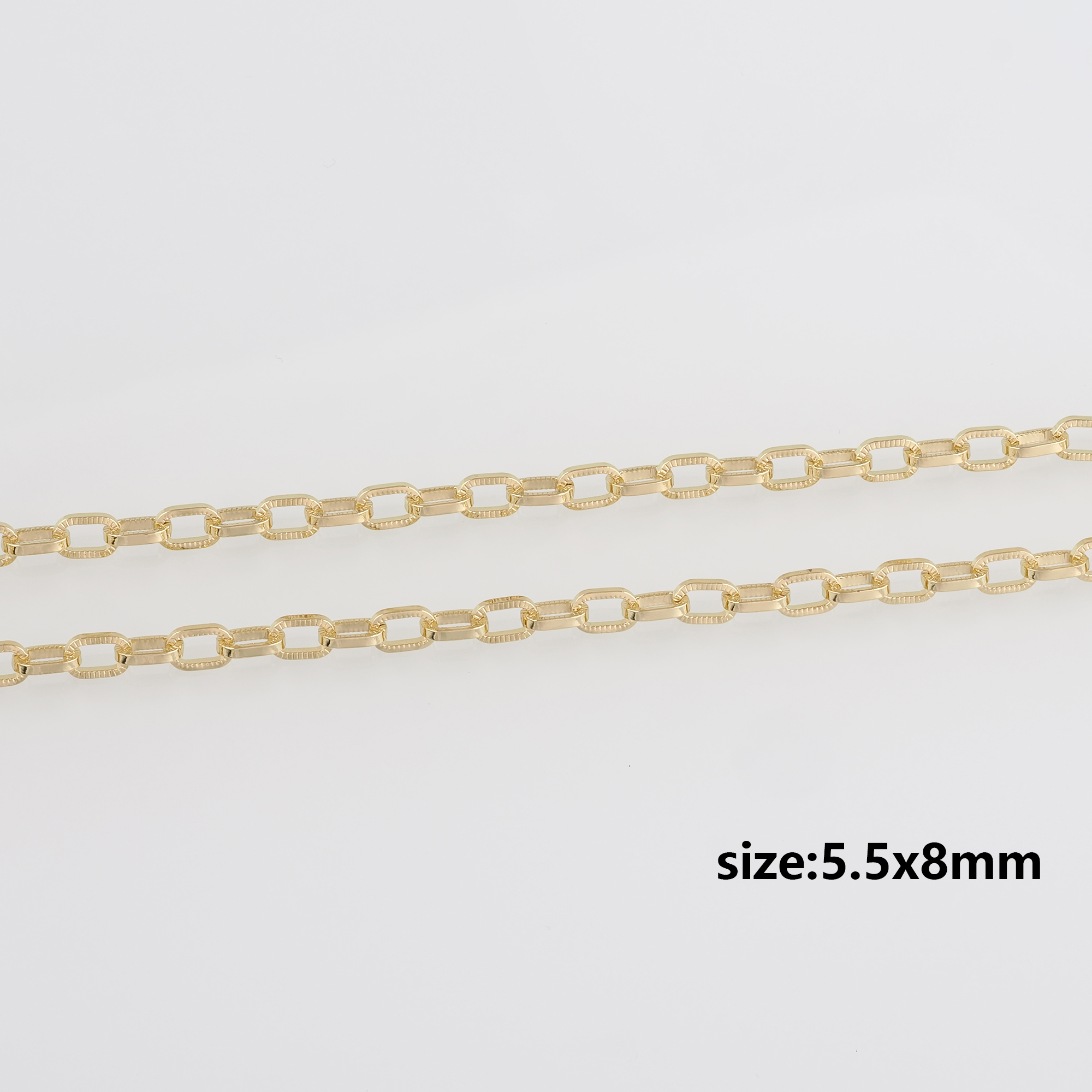 18K Gold Filled Cable Chain Necklace,Dainty Thin Link Chain,Gold Paper Clip Chain Necklace for Women DIY Jewelry Making Supply