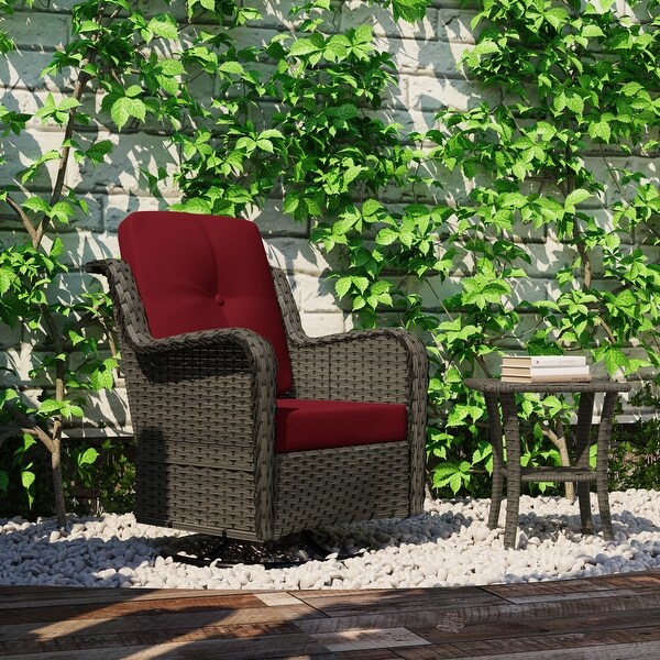 Patio Rattan Chairs Swivel Rocker