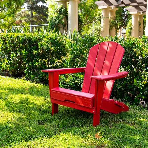 All Weather Folding Adirondack Chair,HDPE Recyclable Plastic