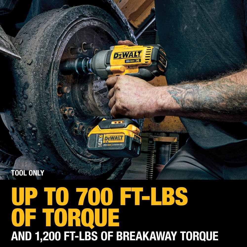 DEWALT 20V MAX XR 1/2″ Impact Wrench with Detent Pin Anvil Bare Tool DCF899B
