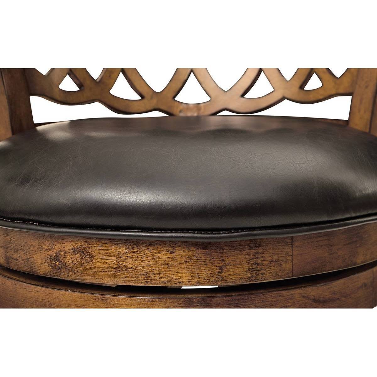 Hillsdale Furniture Adelyn Swivel Counter Height Stool, Brown Cherry