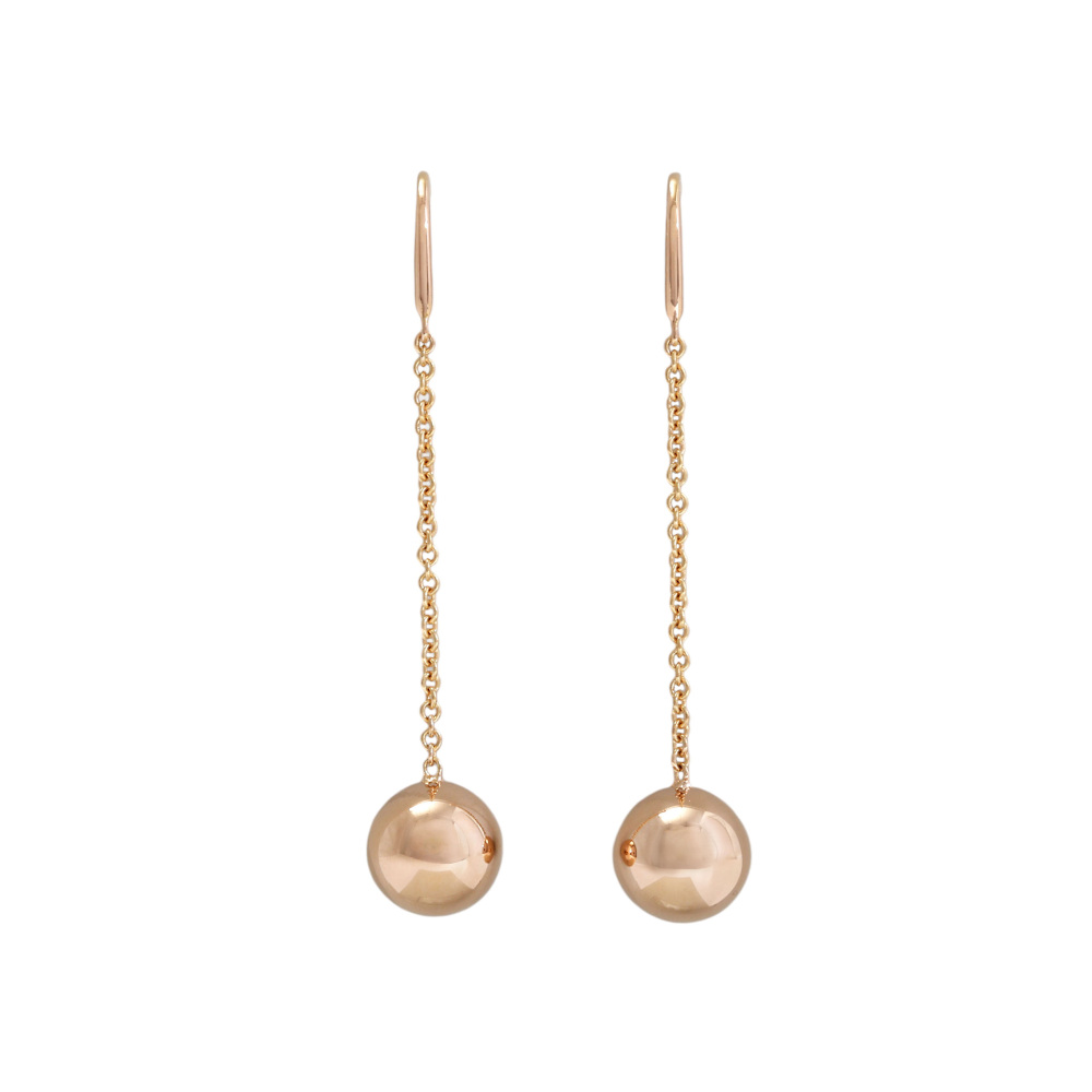 Tiffany & Co. Hardware Ball Earrings 18K Rose Gold