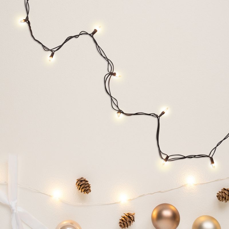 Northlight Mini Incandescent Christmas Lights - Clear - 10' Brown Wire - 50ct