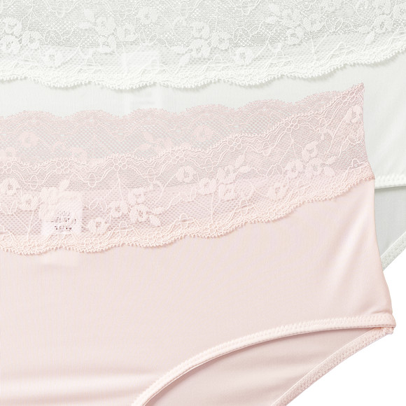 Gina Benotti 2 Damen Pantys mit Spitzenbund