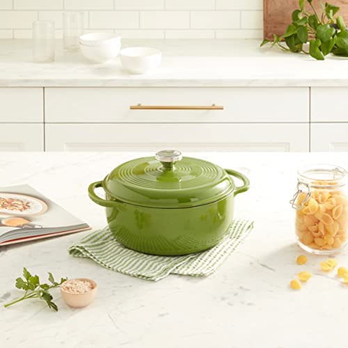 Lodge EC6D43 Enameled Cast Iron Dutch Oven, 6-Quart, Island Spice Red