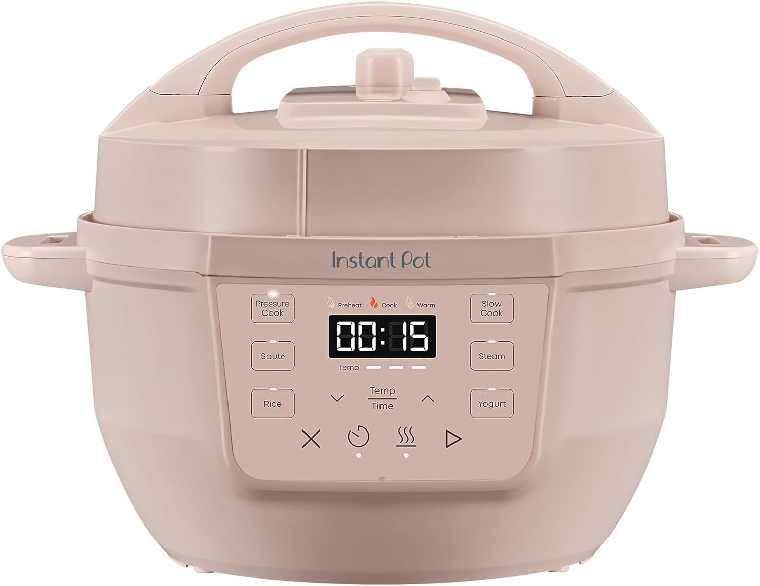 Mini 7-in-1 Multi-Cooker, Pressure Cooker, Slow cook, Sauté, Steam, Rice Maker, Yogurt, & Warmer, Rosewater, 4 Quarts