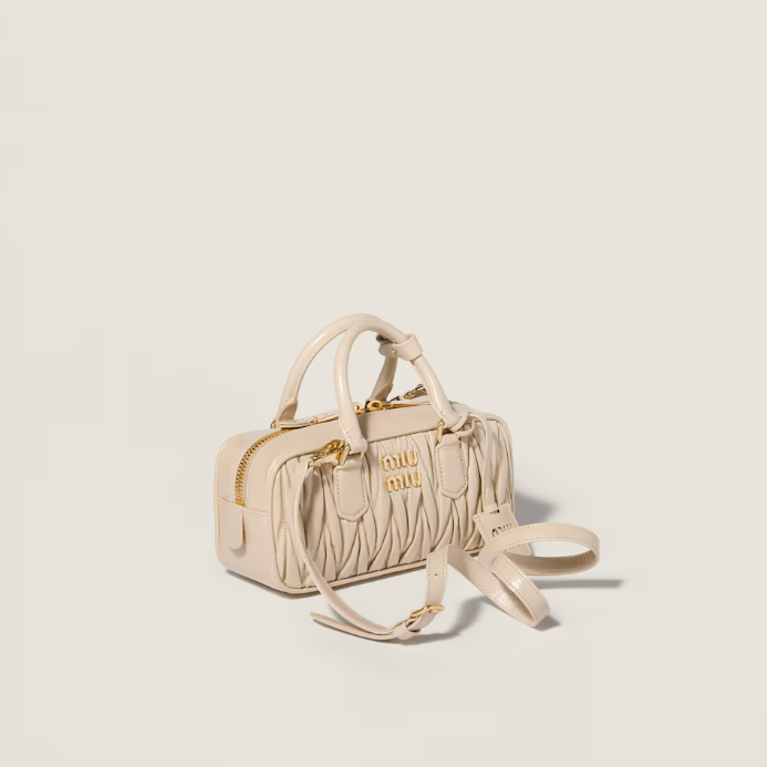 Arcadie shiny matelassé leather bag