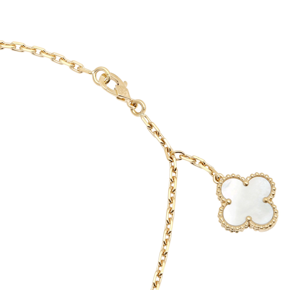 Van Cleef & Arpels Magic Alhambra Necklace 18K Yellow Gold Mother of Pearl VCARD79100