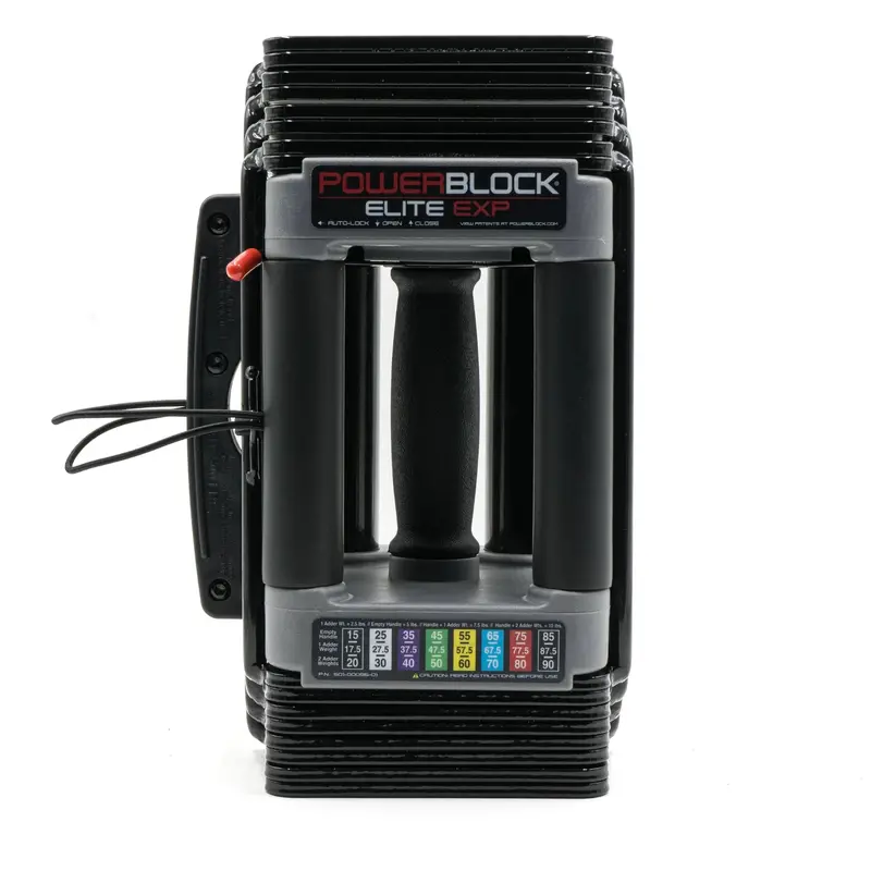 PowerBlock Elite EXP 50 lb Expandable Dumbbell Set – Space-Saving Adjustable Strength Training