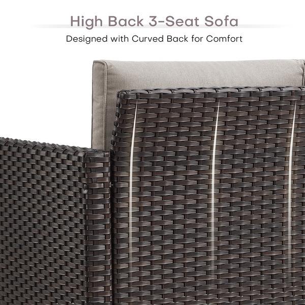 3Seat Sofa with Patio Chair Ottoman Funiture