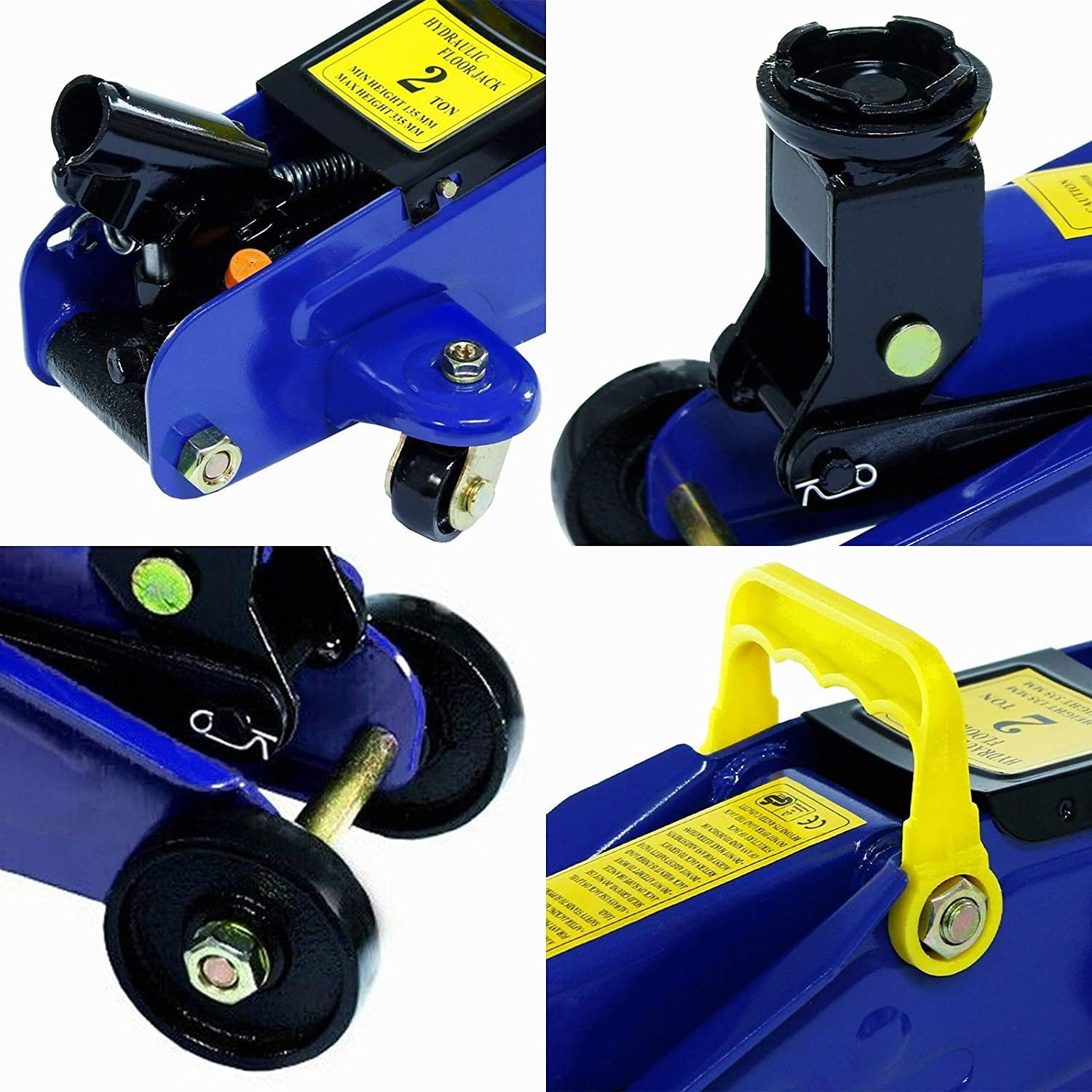 Dayplus Hydraulic Trolley Floor Jack Heavy Duty 2 Ton Trolley Jack Lifting Jack