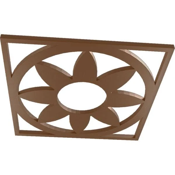 Ekena Millwork CMPP28BLSCO 28x22OD x 9 3/4x22ID x 3/4x22P Blume Architectural Grade PVC Pierced Ceiling Medallion, Copper