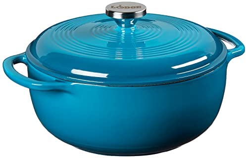 Lodge EC6D43 Enameled Cast Iron Dutch Oven, 6-Quart, Island Spice Red