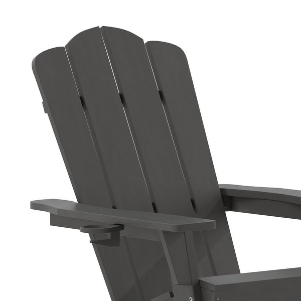 Commercial AllWeather Rocking Adirondack Chair with Swiveling Cupholder